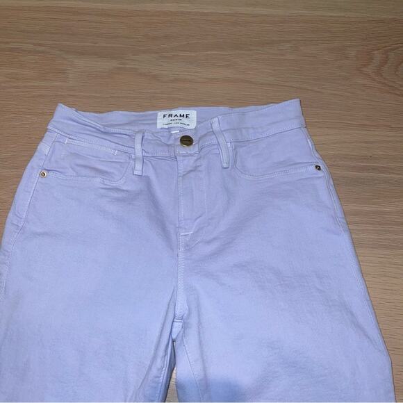 FRAME Le High Skinny Raw Edge Jeans Lavender 26 - Picture 8 of 12
